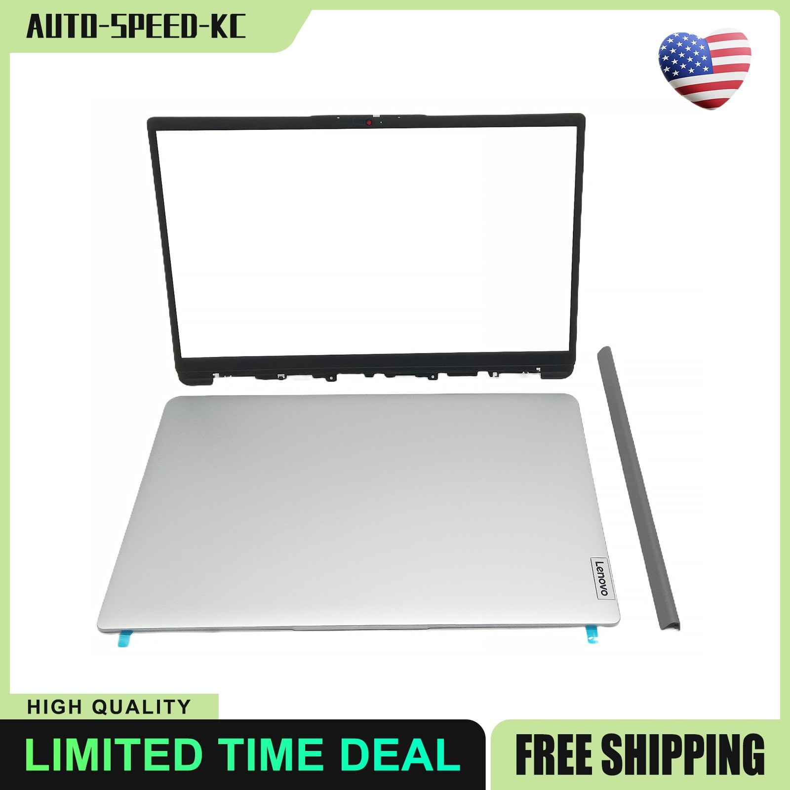 Exact Back Cover Bezel Hinge Cover for Lenovo IdeaPad 1 15ADA7 15AMN7 Silver New