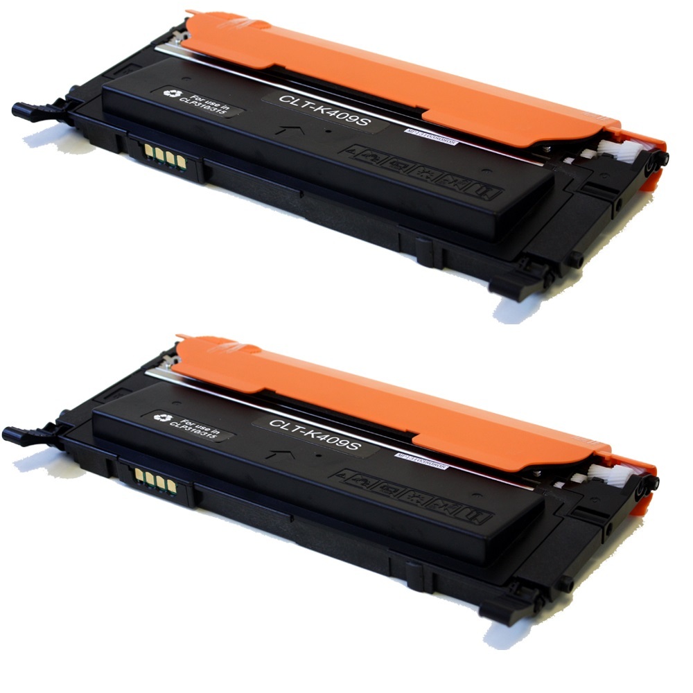 2PK CLT-K409S Black Toner Cartridges For Samsung CLP-310 CLP-315 CLX-3170 