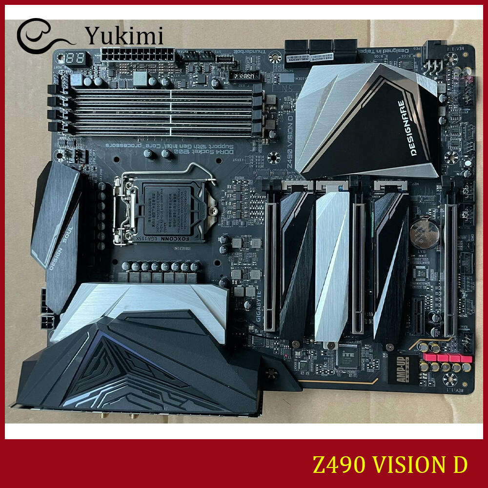 FOR GIGABYTE Z490 VISION D DDR4*4 128GB LGA1200 HDMI ATX Motherboard Test OK