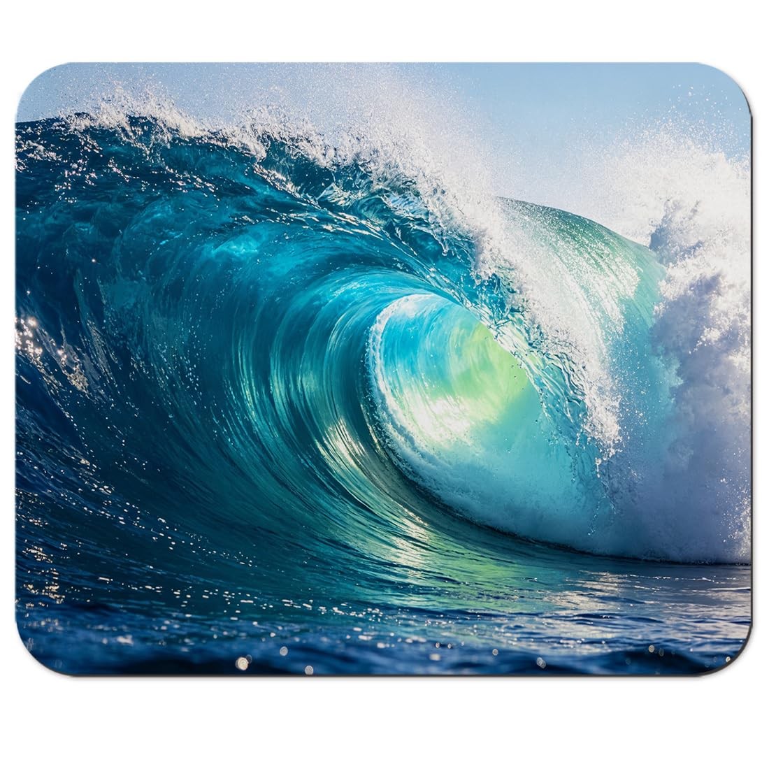HAOSSUW Mouse Pad Turquoise Ocean Wave 9.5" x 7.9"