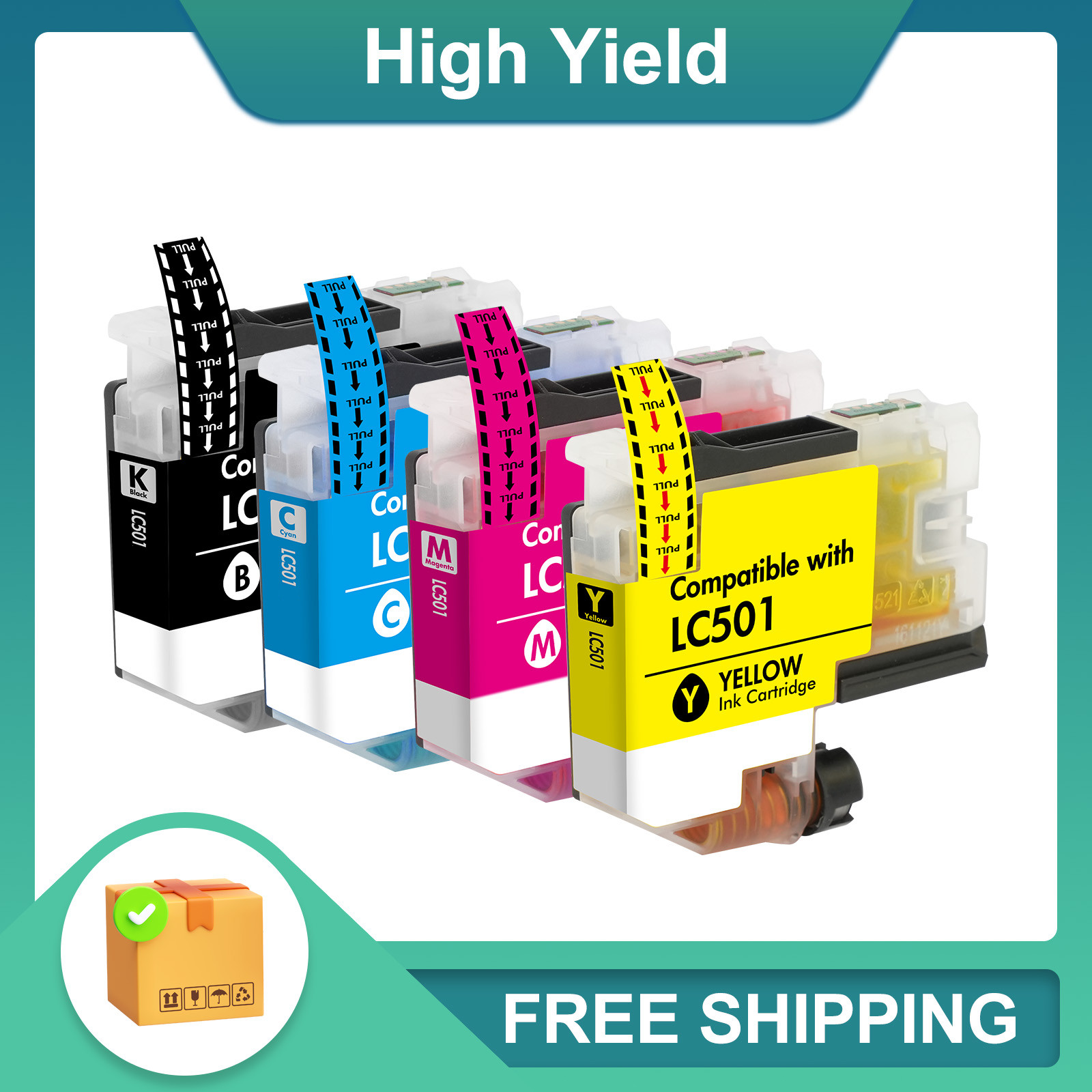 LC501 Ink Cartridges Compatible with Brother MFC-J1260DW MFC-J1360DW J1410DW LOT