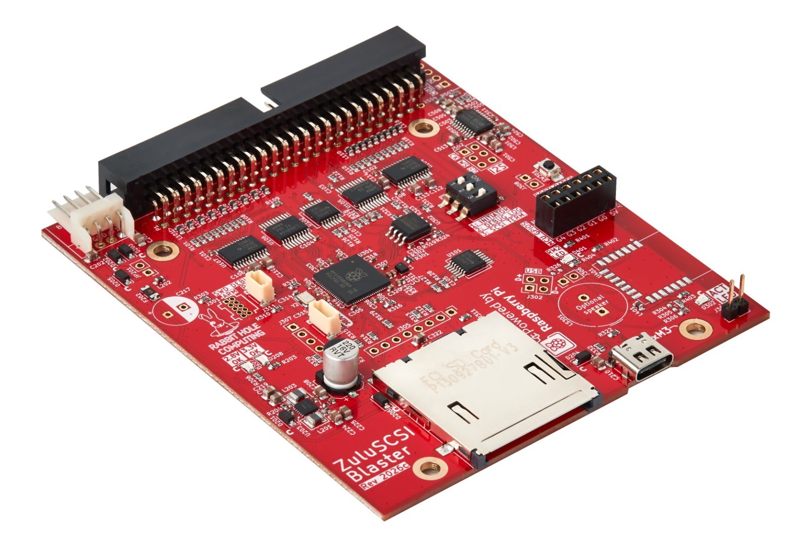 ZuluSCSI Blaster - An RP2350B-based Ultra SCSI emulator - up to 18 MB/sec reads