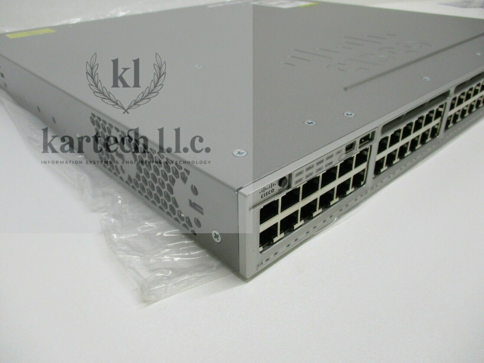 Cisco Catalyst WS-C3850-48P-S Switch 48 Port Gigabit PoE+ 715W Single PWR