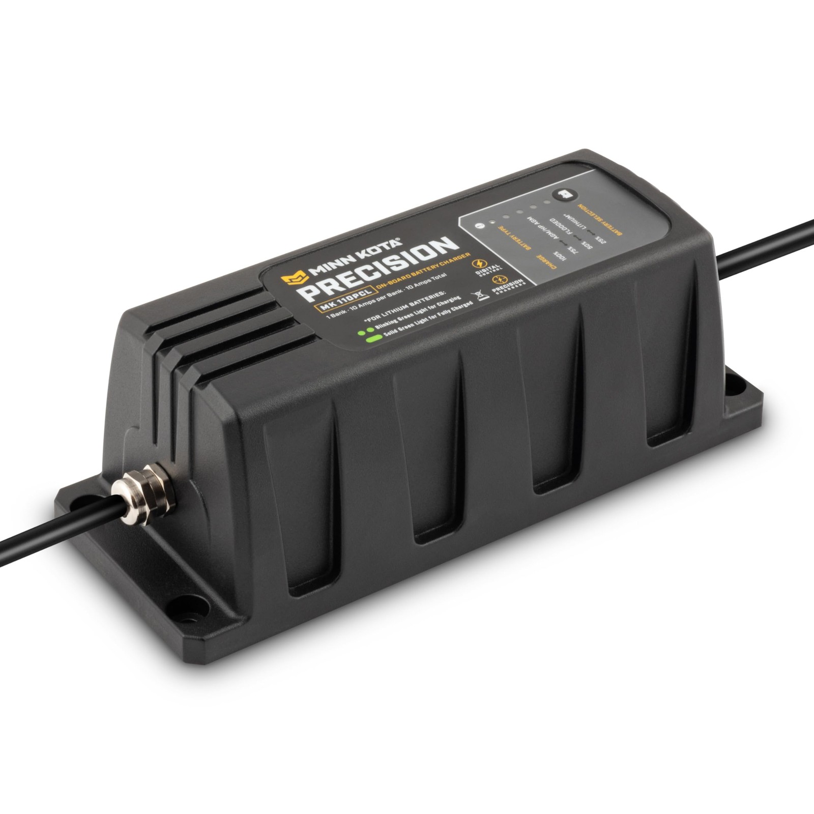 Minn Kota Precision MK-110PCL On-Board Marine Battery Charger 1 Bank 10 Amps