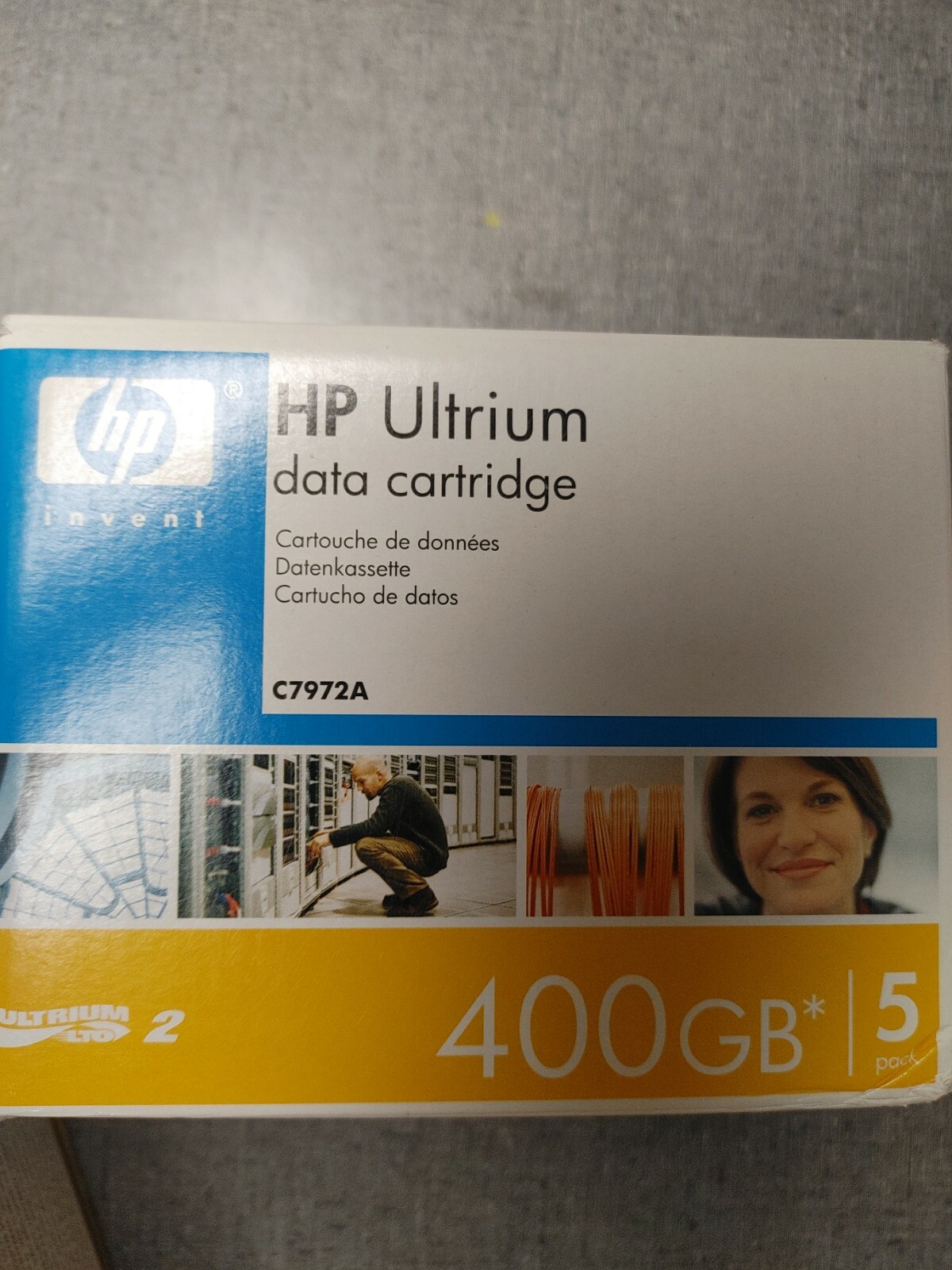 New, Lot of 10ea Genuine HP # C7972A, LTO-2 Ultrium DATA Cartridges, 400GB 