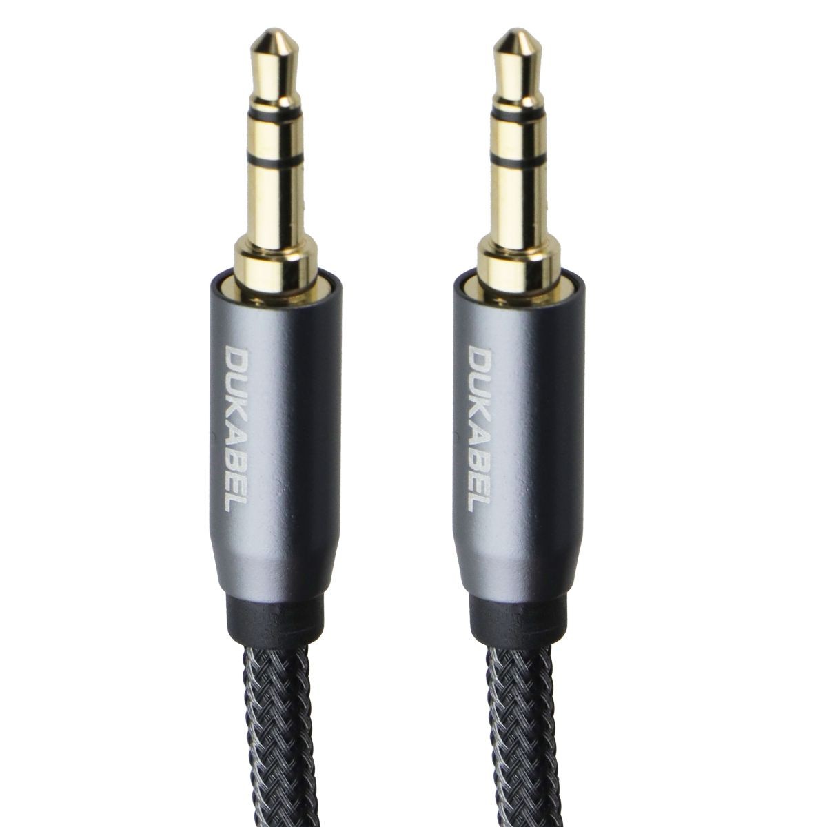 DuKabel Top Series Braided 3.5mm Male to Male AUX Cable - Gray / 26ft (DMTM800)