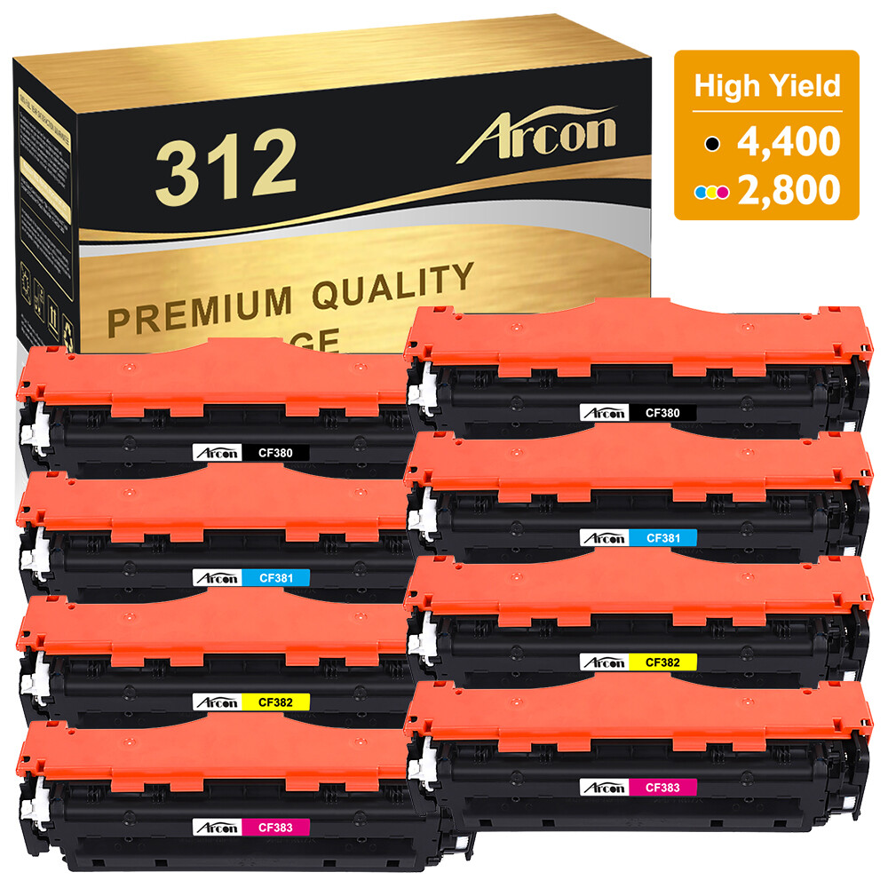 4-10 PCS Toner CF380A -CF383A Compatible With HP 312A LaserJet MFP M476nw M476dw