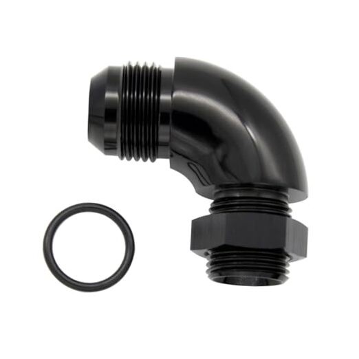 12AN Male Flare to 10AN ORB Port Full Flow Adapter 12AN to 10AN ORB 90 Degree