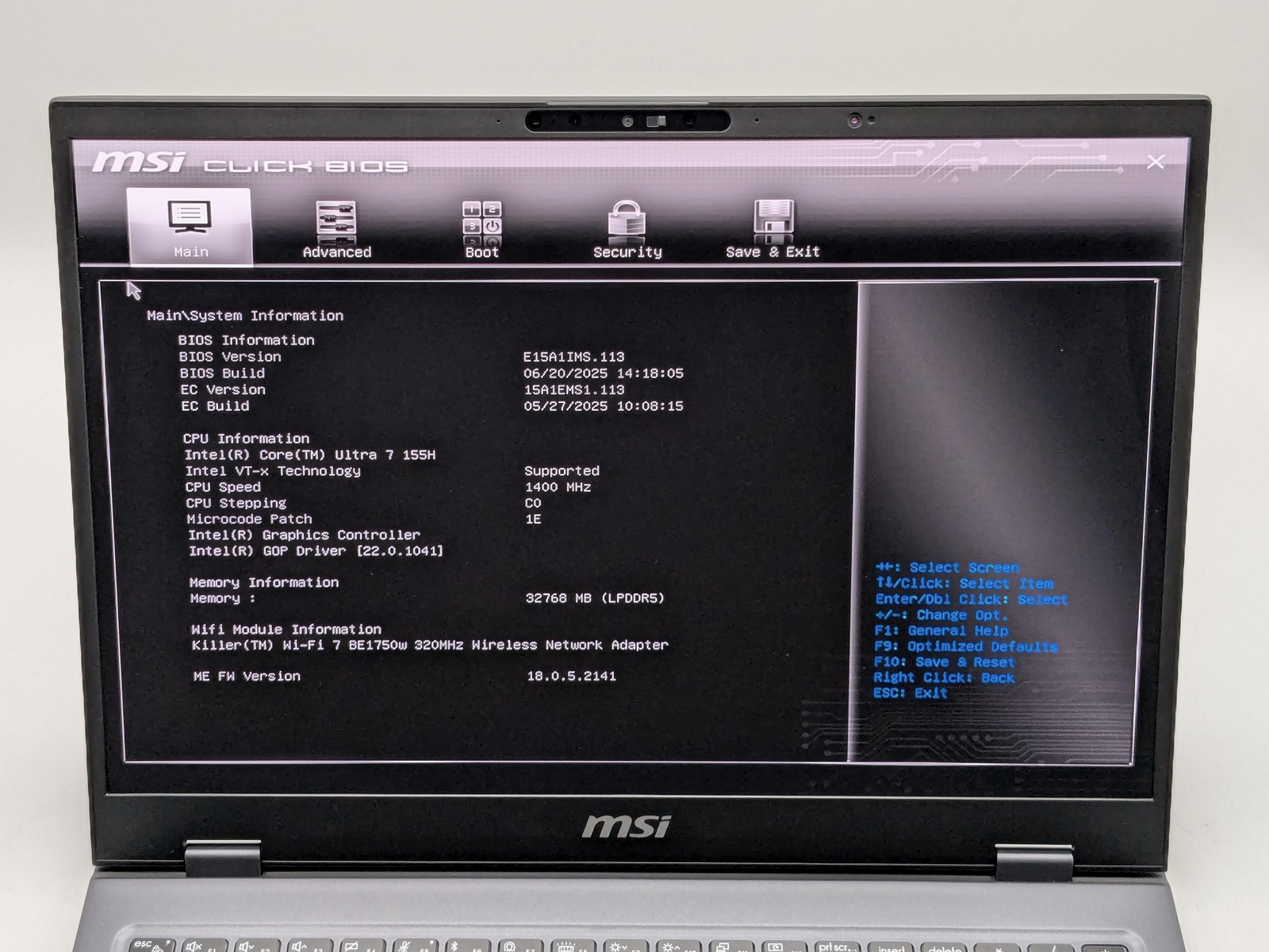 MSI Prestige 16 Evo B1MG 16" UHD+ 4K+ ULTRA 7 155H 2TB SSD 32GB W11P Webcam