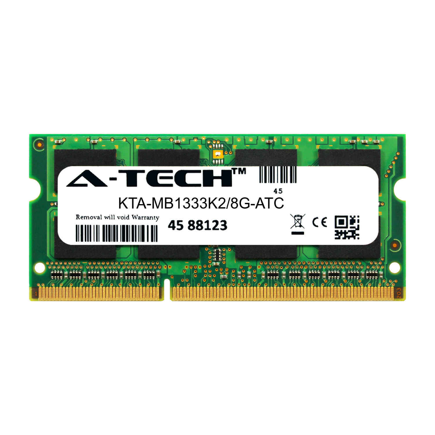 4GB DDR3 PC3-10600 SODIMM (Replacement for Kingston KTA-MB1333K2/8G) Memory RAM
