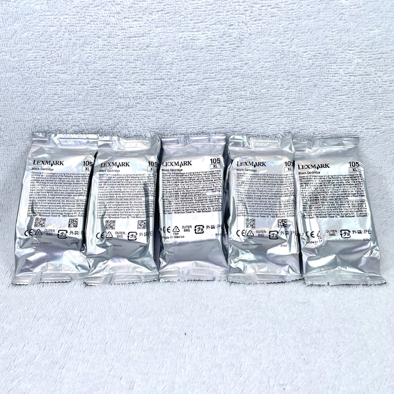 5 PACK Lexmark 105XL Black Ink Pinnacle Pro901 Prestige Pro805 Platinum Pro905