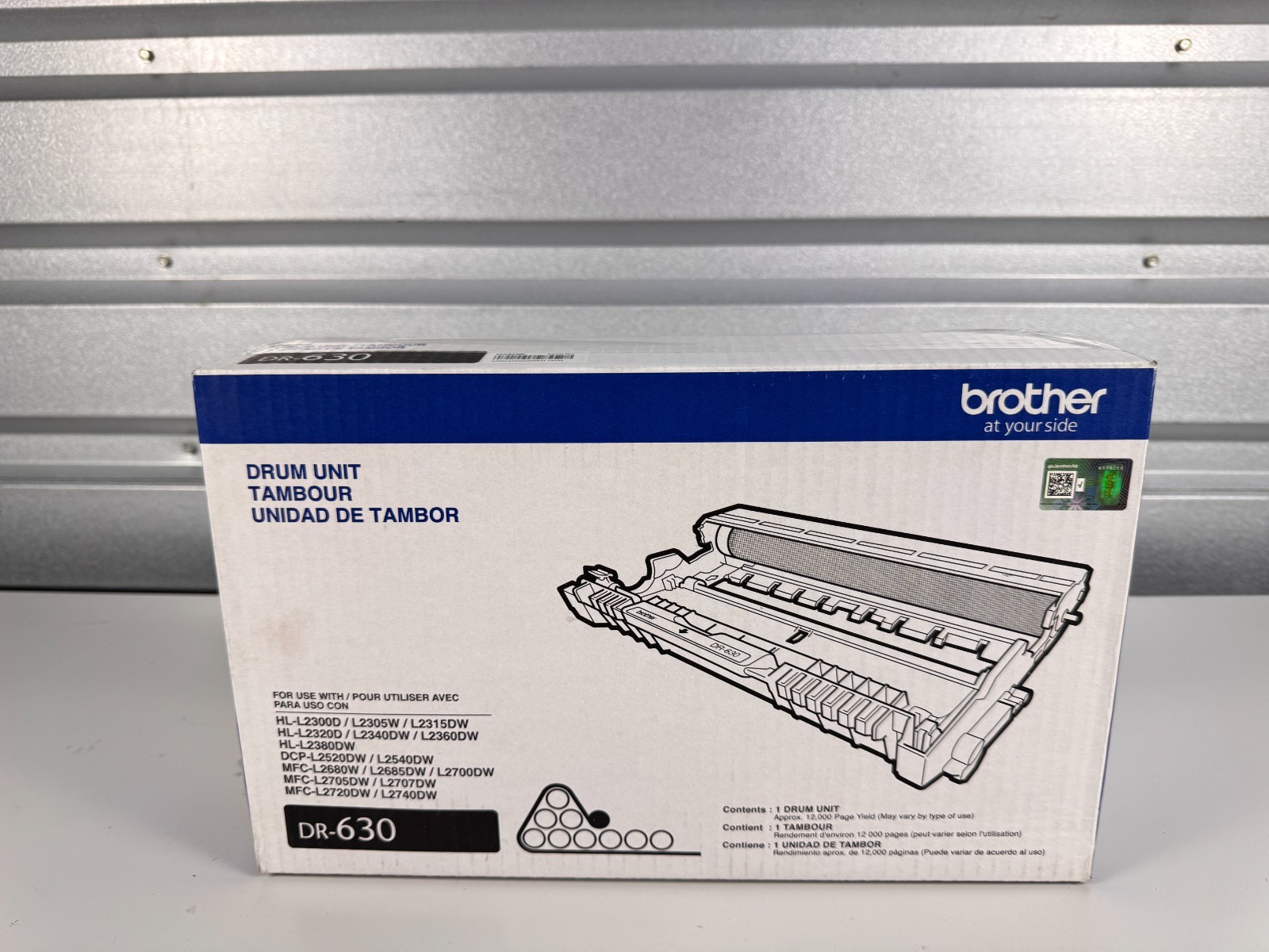 Brother DR630 Drum Unit Genuine OEM Black 12000 Page Yield Open Bag Unused
