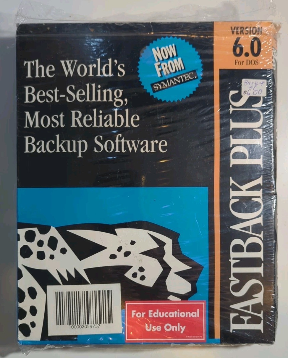 Fastback Plus Version 6.0 for DOS - Open Box - Unused