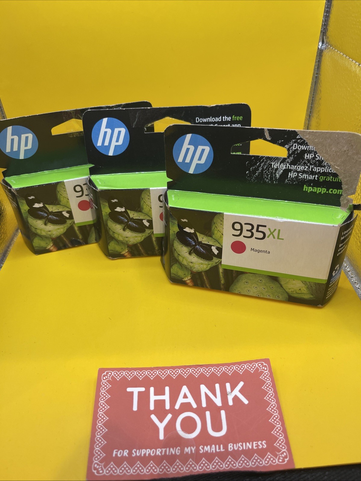 NEW Genuine HP 935XL Magenta Color Ink Cartridge Exp. Date 10/2025 LOT OF 3