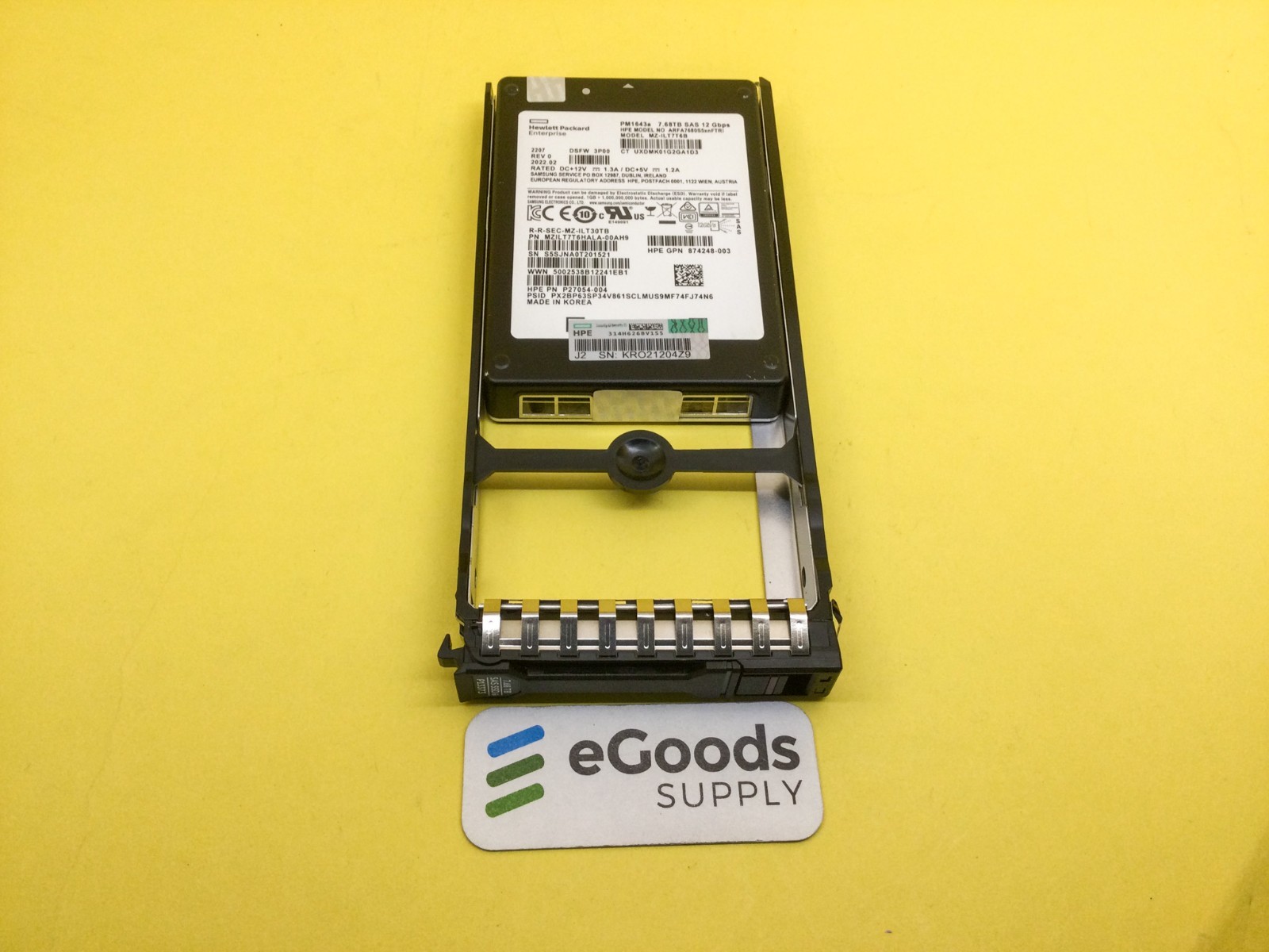 R0Q00A HPE PRIMERA 600 7.68TB SAS SFF (2.5IN) FIPS ENCRYPTED SSD P13373-001