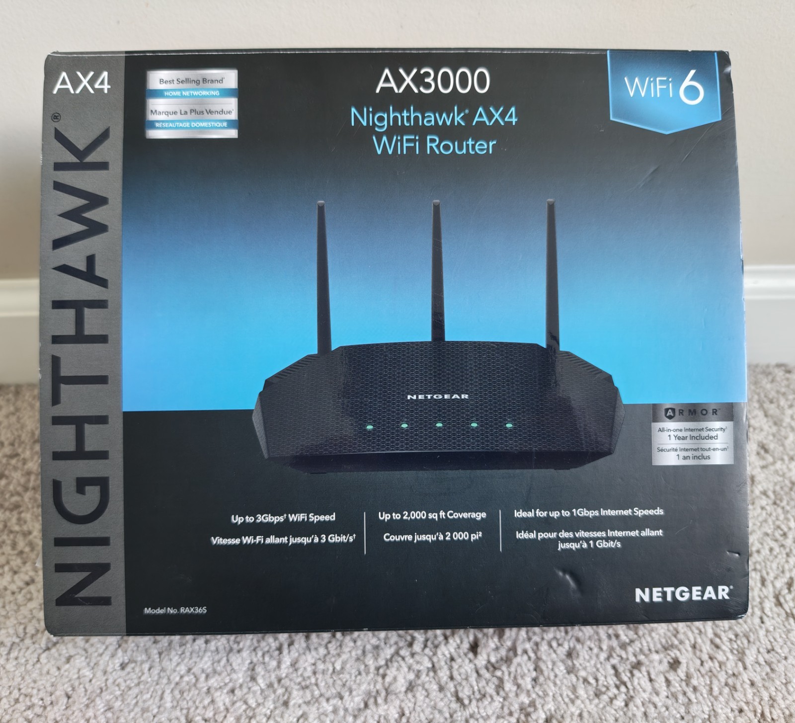 Netgear Nighthawk AX3000 AX4 (RAX36S) — Open Box