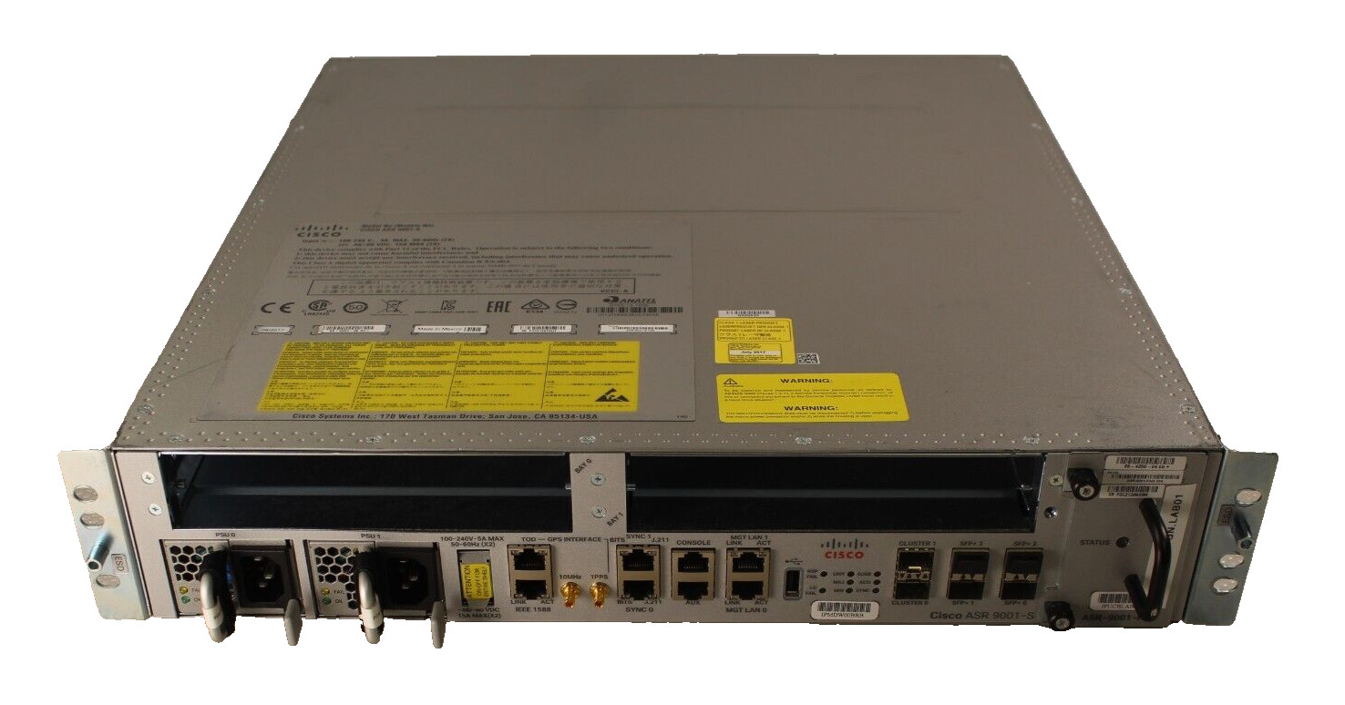 Cisco ASR-9001-S Aggregated Service Router Chassis 68-4993-06 No OS, No Modules