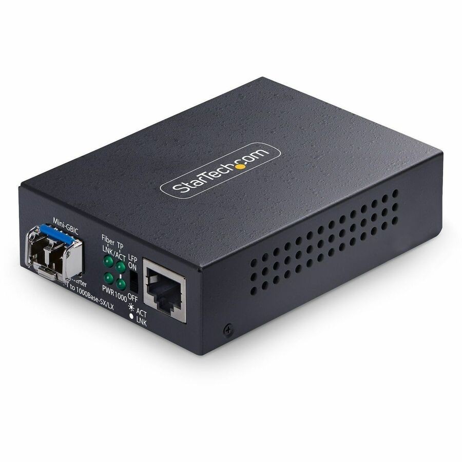 StarTech Gigabit Ethernet Copper-to-Fiber Media Converter SM LC 20km 10/100/1000