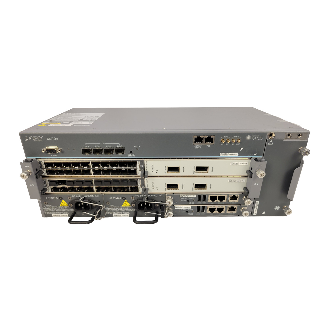 Juniper MX104-AC MX104 CHASSIS BUNDLE 4X10GE SFP+ PWR-MX104-AC 2x RE-S-MX104