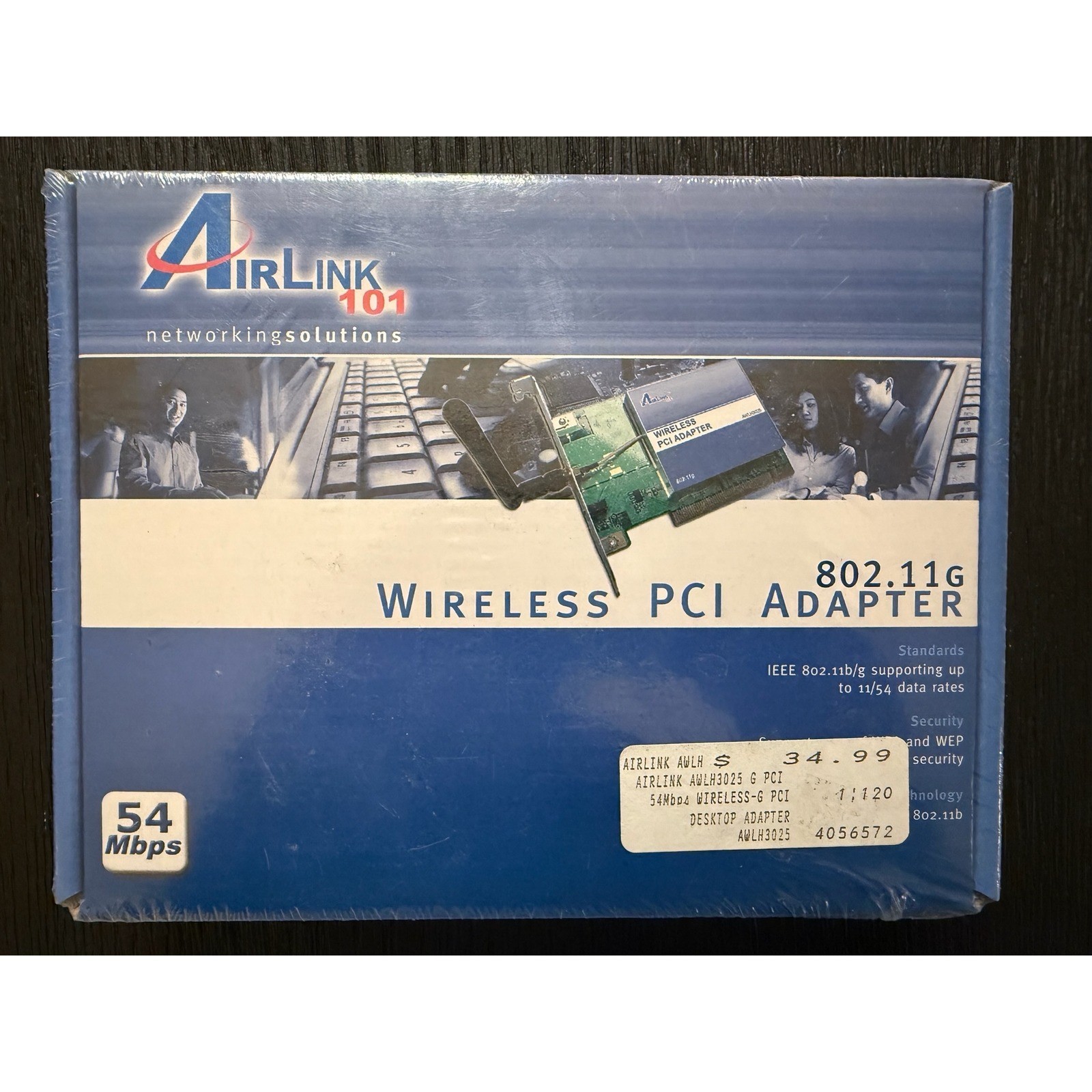 Airlink 101 802.11g Wireless PCI Adapter 54Mbps Desktop WiFi Card New Sealed