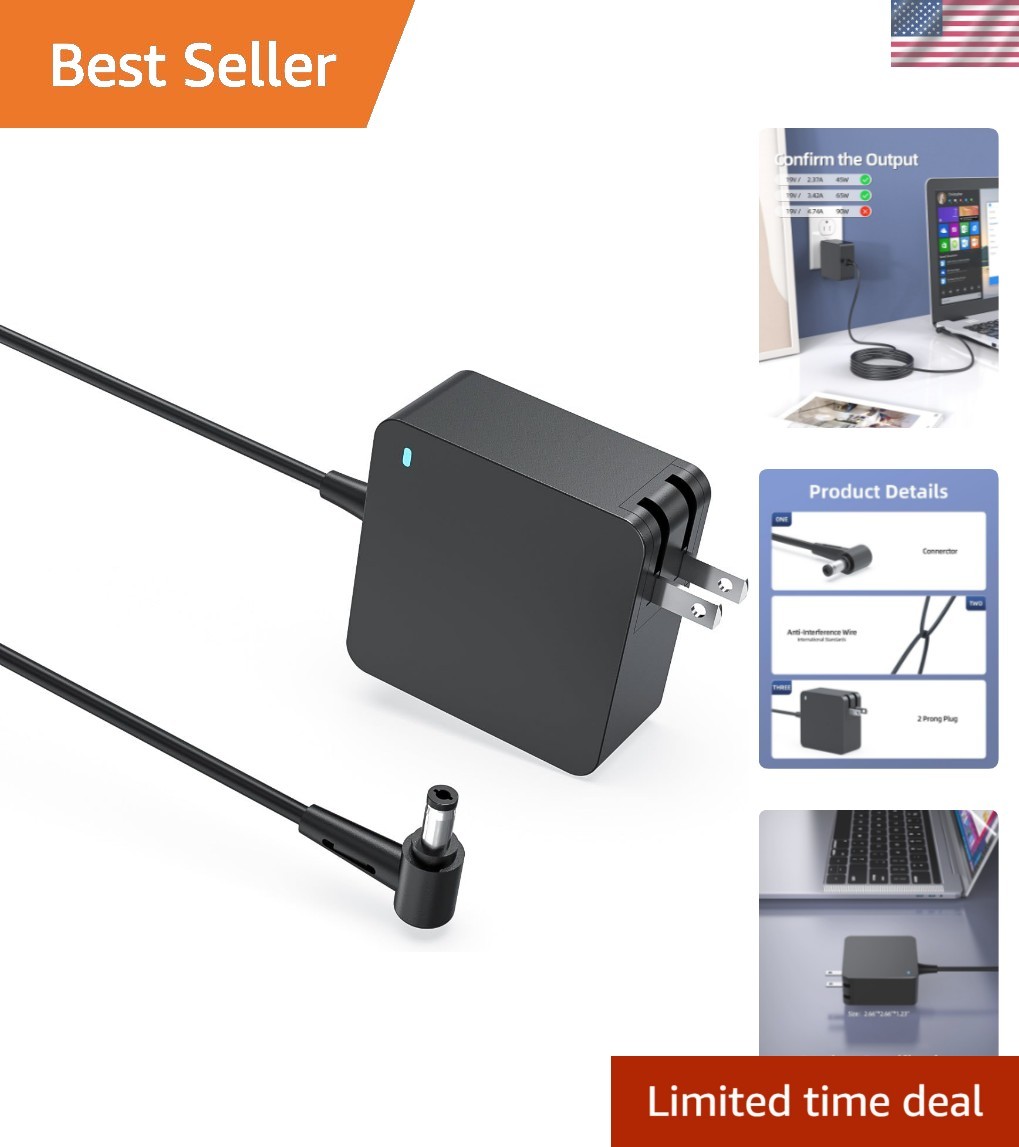 65W AC Adapter Charger Fit for Intel nuc -10AABA Only Fit for 65W Laptop Powe...