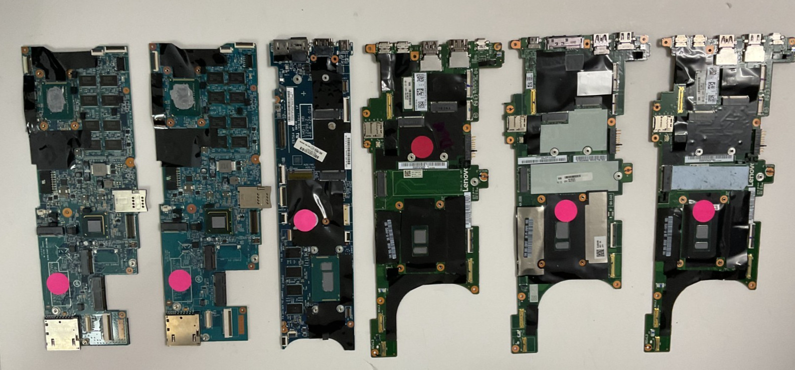 Mix Lot of 6 Lenovo X1 Carbon 1st, 2nd 5th, 6th Gen Motherboards Parts/Repair