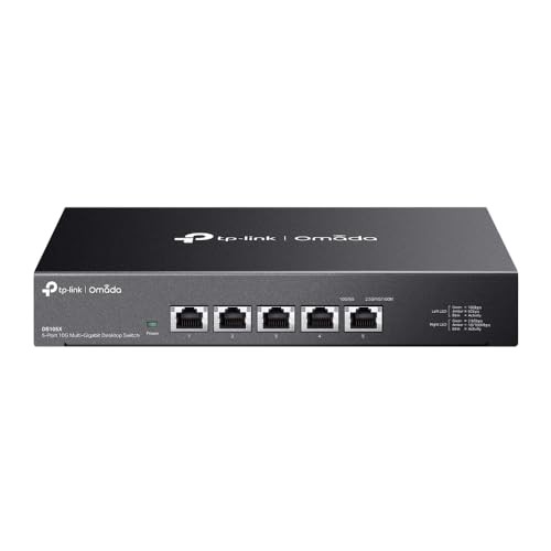 TP-Link DS105X 5-Port All-Port 10G Unmanaged Plug-and-Play Switching Hub