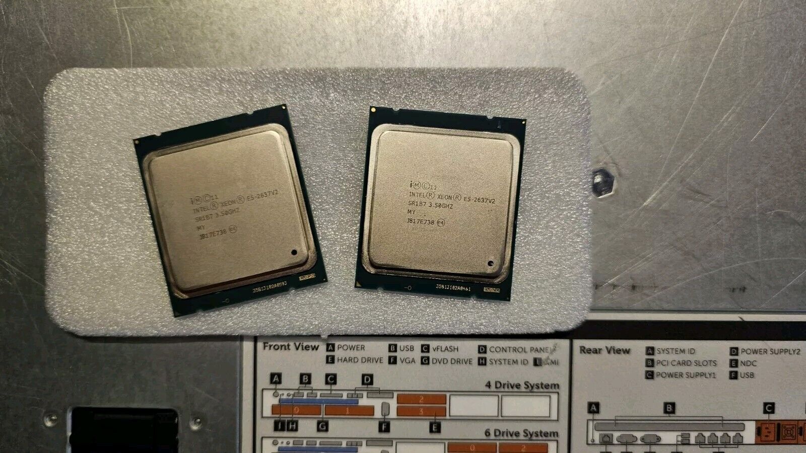 Pair / Lot Of 2 Intel Xeon E5-2637 v2 3.5GHz Quad-Core CPUs LGA2011 SR1B7