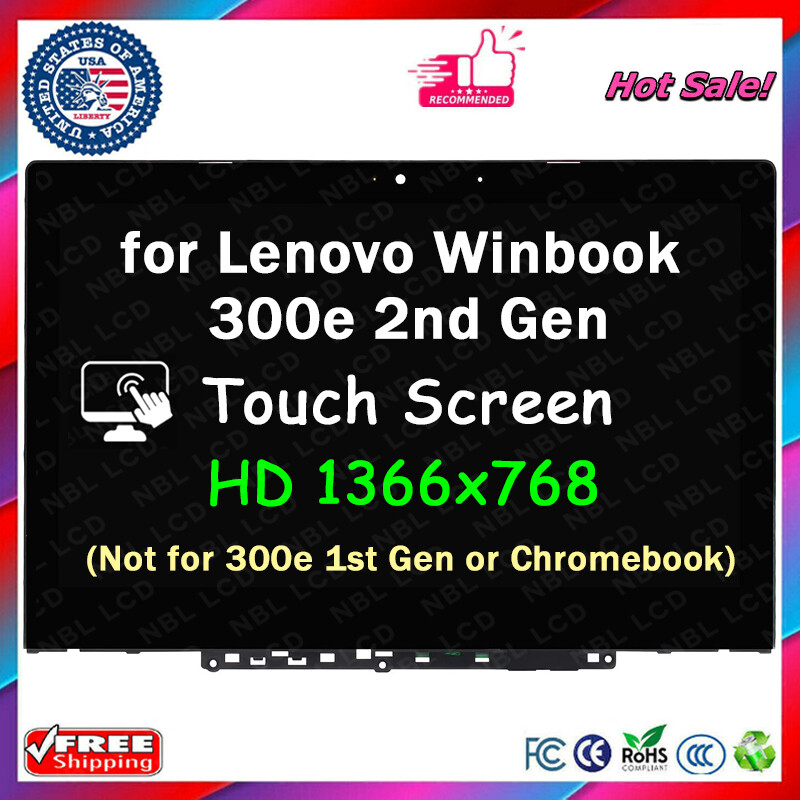 for Lenovo 300e Winbook 2nd Gen Lcd Touch Screen w/ Bezel HD 5D10T45069 11.6"