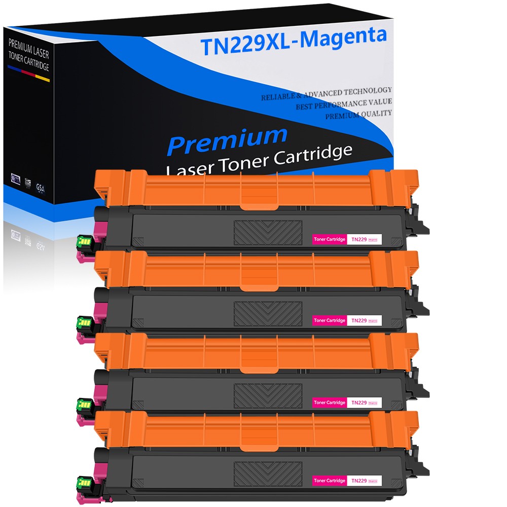 4PK TN229XL TN229-XL Magenta Toner Cartridge Compatible for Brother MFC-L3780CDW