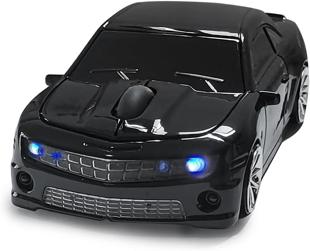 Funny Sport Car Shaped 2.4GHz Wireless Computer Mouse with USB Receiver Black