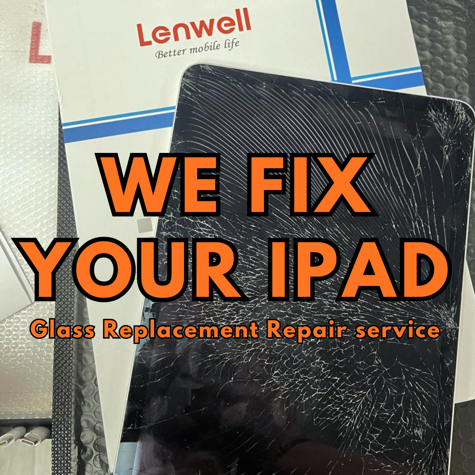 iPad 5 6 7 8 9 Air 1 Broken Glass Screen Digitizer Repair Service