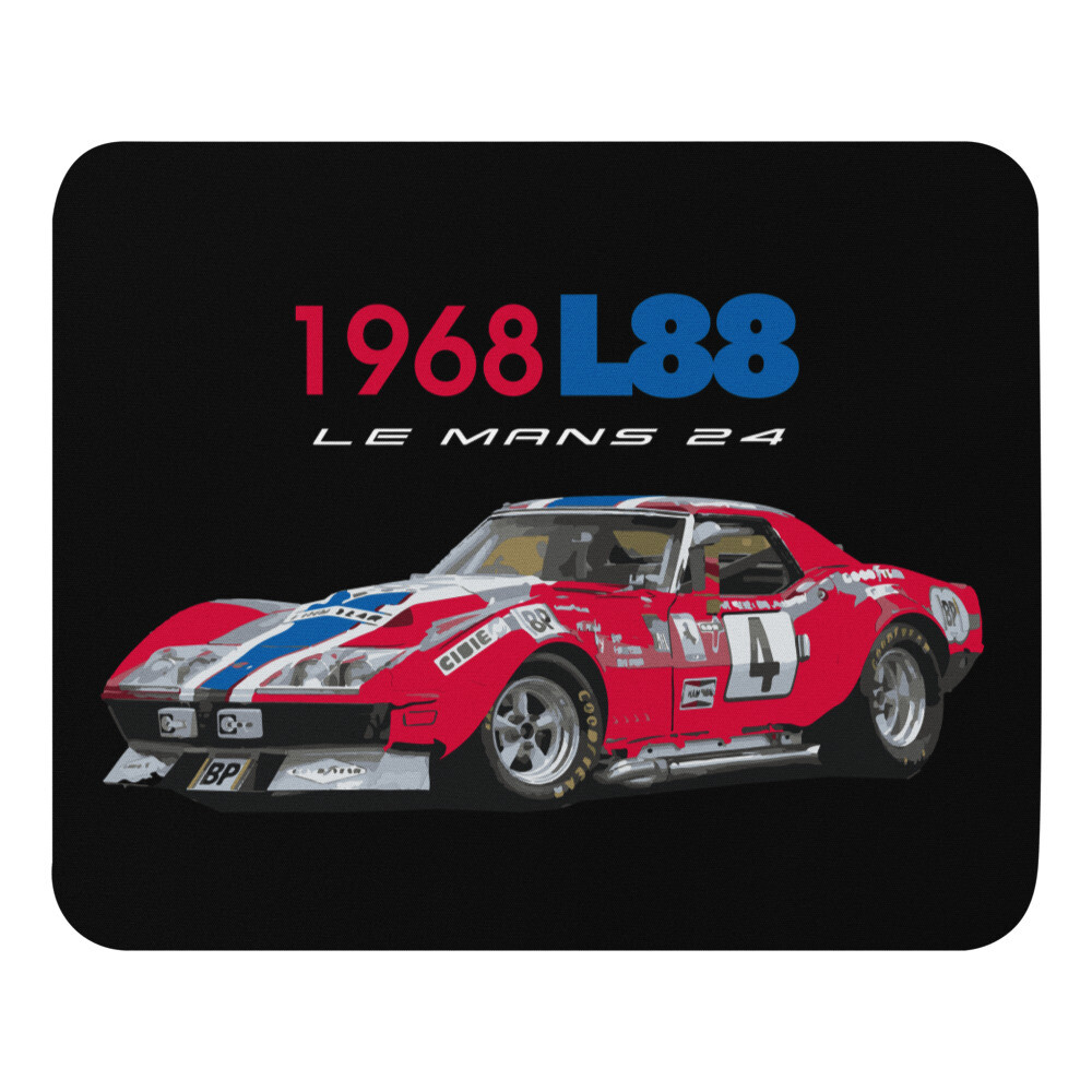 1968 vette C3 L88 RED/NART Racing Race Car Mouse pad