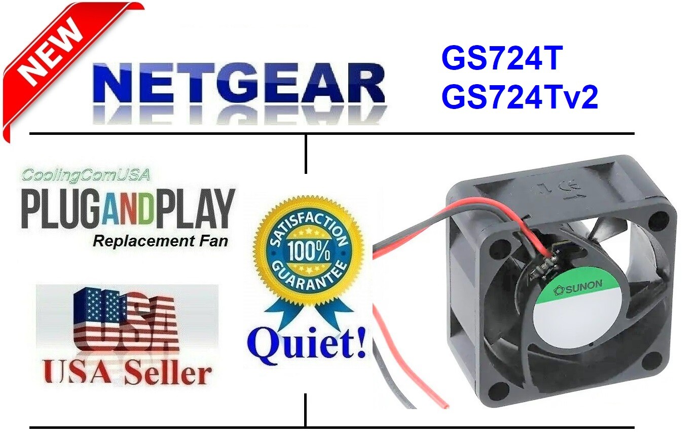 1x Quiet new replacement fan for Netgear GS724Tv2 Low noise
