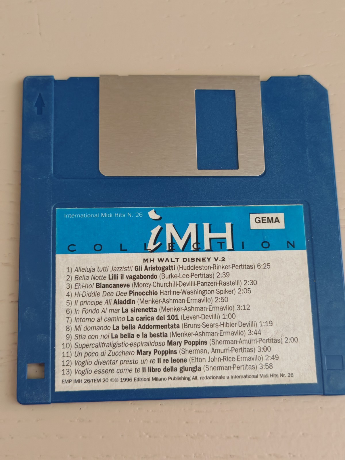 Vintage Floppy Disk 3.5" - IMH Collection Disney V.2 (1996) Rare