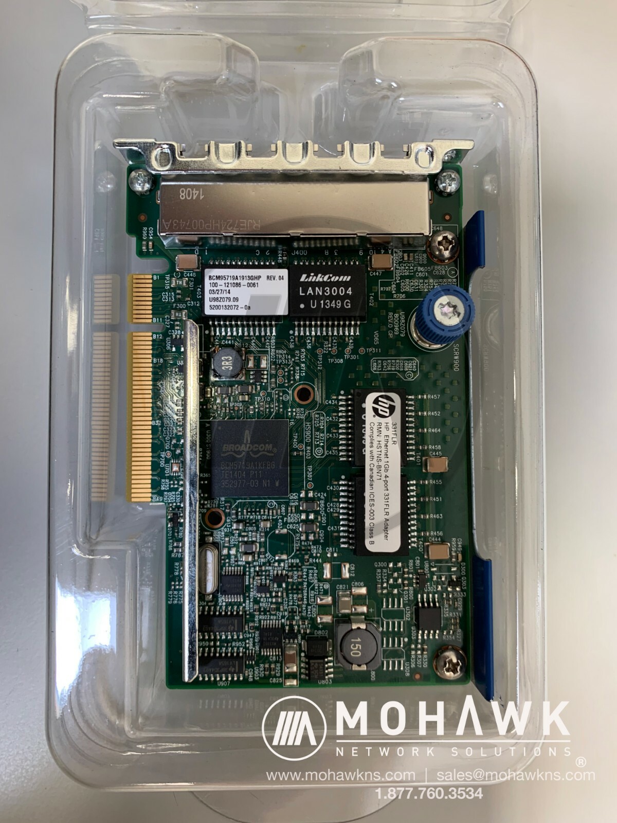 HP 4-Port RJ-45 1Gb/s PCI-Express 2.0 x4 Gig Ethernet Network Adapter 684208-B21