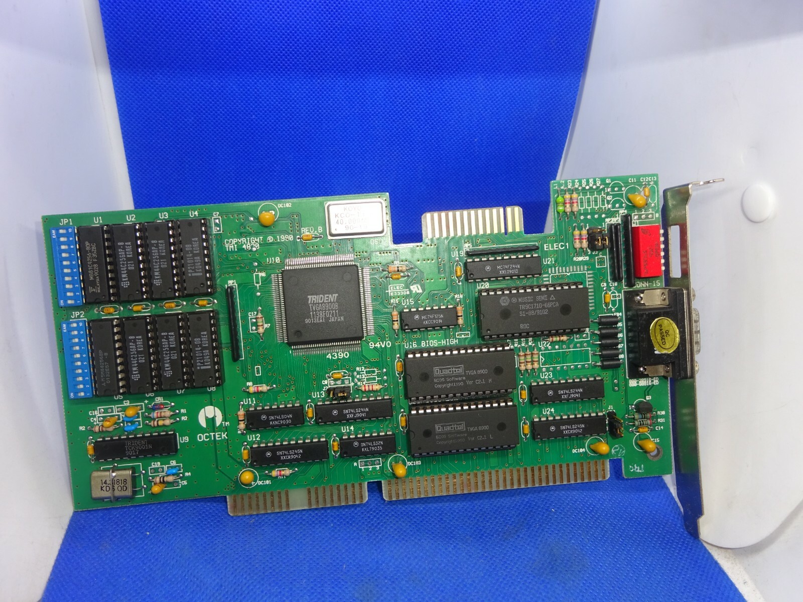 OCTEK TRIDENT TVGA8900B 16BIT 1MB OF DRAM ISA RETRO GRAPHICS CARD VGA #GK6122