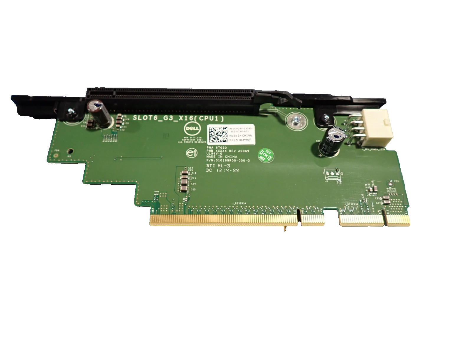 Lot of 5 Dell 0CPVNF Riser Position #3 Server PCIe Server Expansion Riser Card