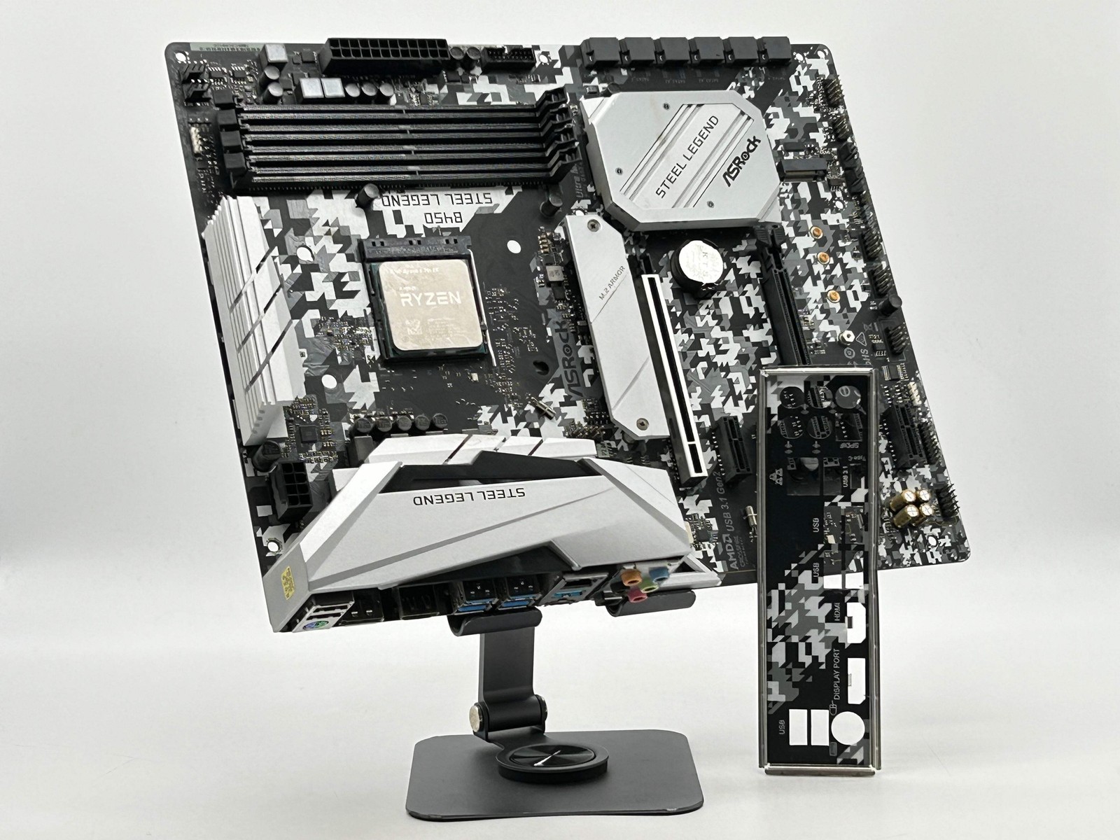 ASRock B450 Steel Legend ATX Motherboard w/ AMD Ryzen 5 3600X CPU & I/O Shield F