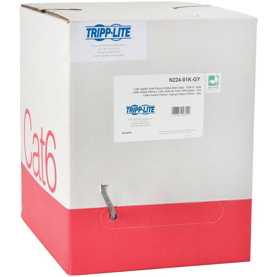 Tripp Lite 1000ft Cat6 Gigabit Bulk Unshielded Ethernet Cable Gray N22401KGY