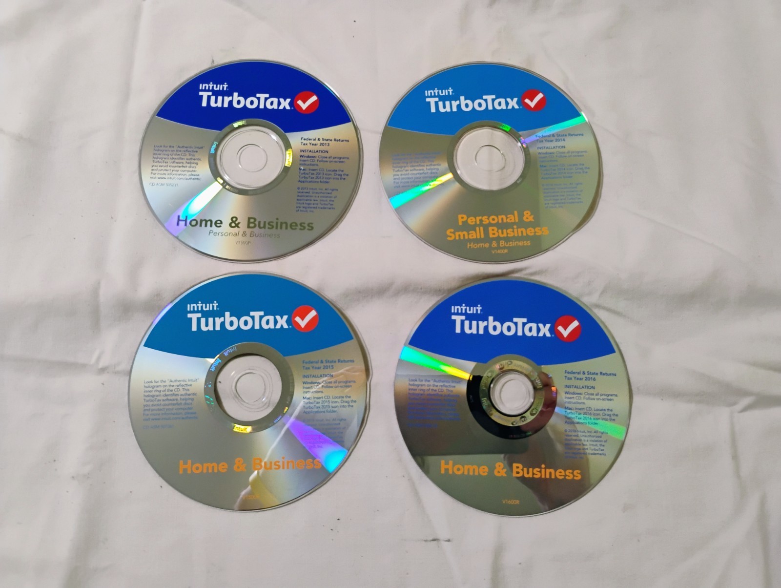 Lot Intuit TurboTax Home & Business Federal State CD/DVD 2013 2014 2015 2016