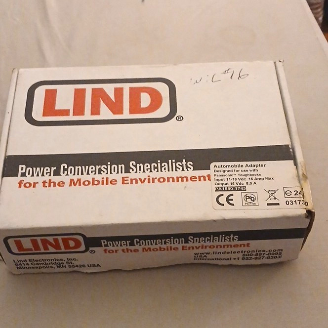 Lind PA1580-1745 DC Car Power Adapter for Panasonic ToughBook 11-16V 6A