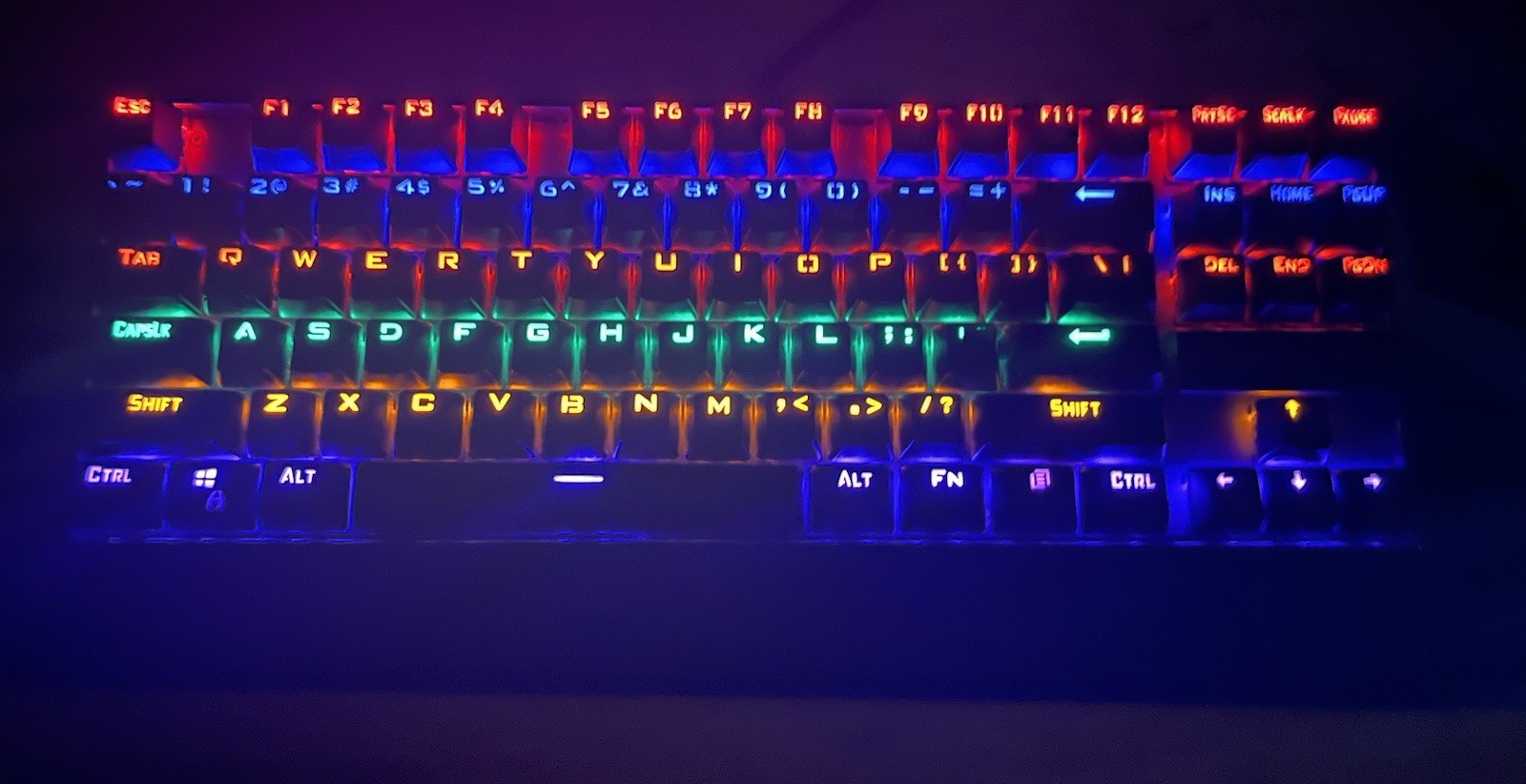 Redragon Kumara K552-KR Mechanical Gaming Keyboard Red Switches Rainbow Backlit