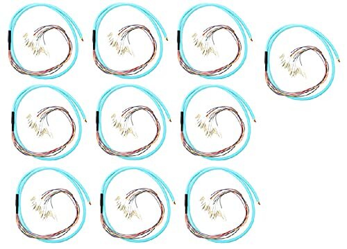 12 Strand OM3 50/125 Multimode LC UPC Fiber Pigtail 3M 10 Pack for Splice
