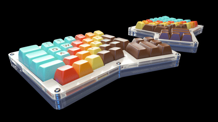 InputClub Infinity ErgoDox Ergonomic Mechanical Keyboard Kit No Switches Keycaps