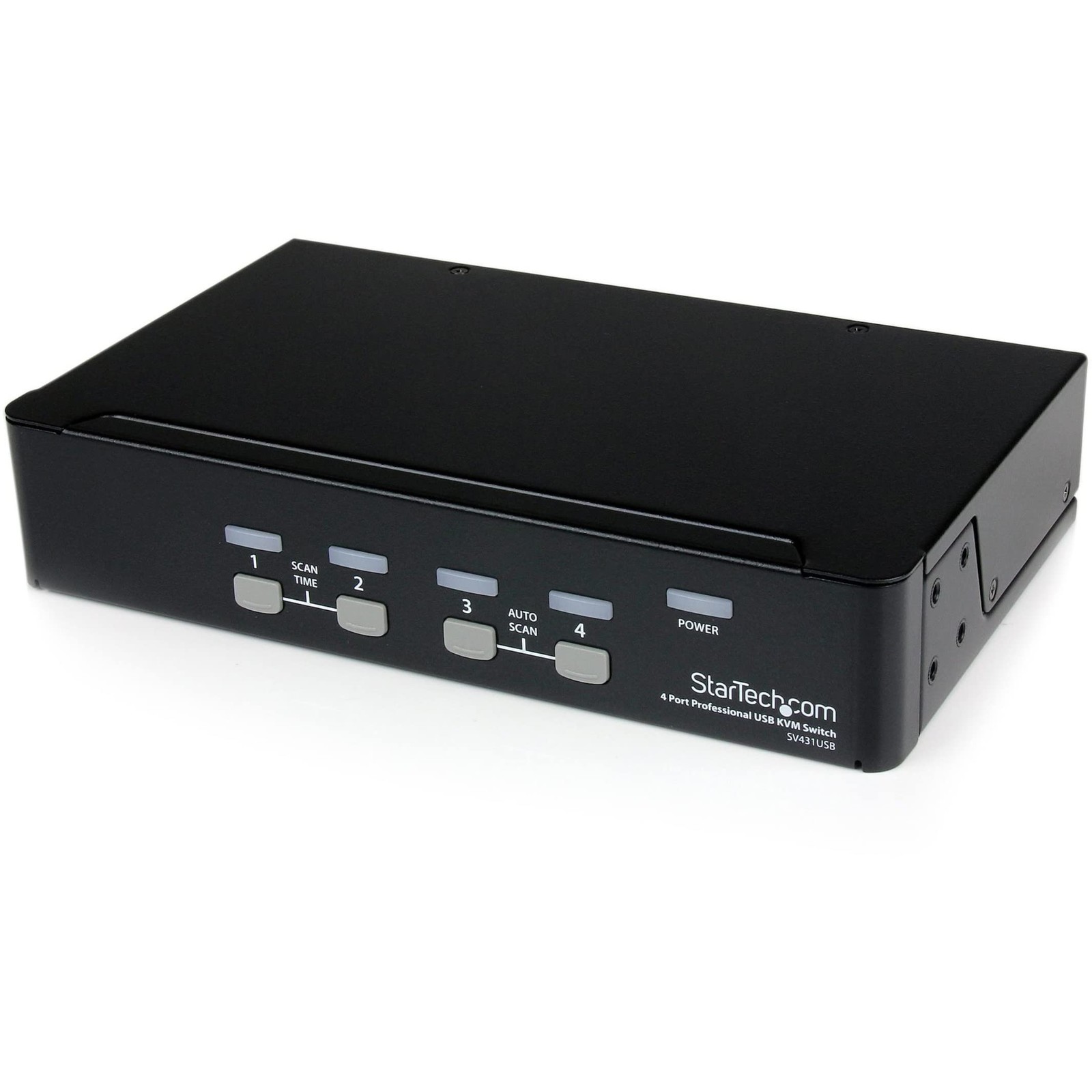 StarTech.com 4 Port Professional VGA USB KVM Switch with Hub - 1U Rack-mountable