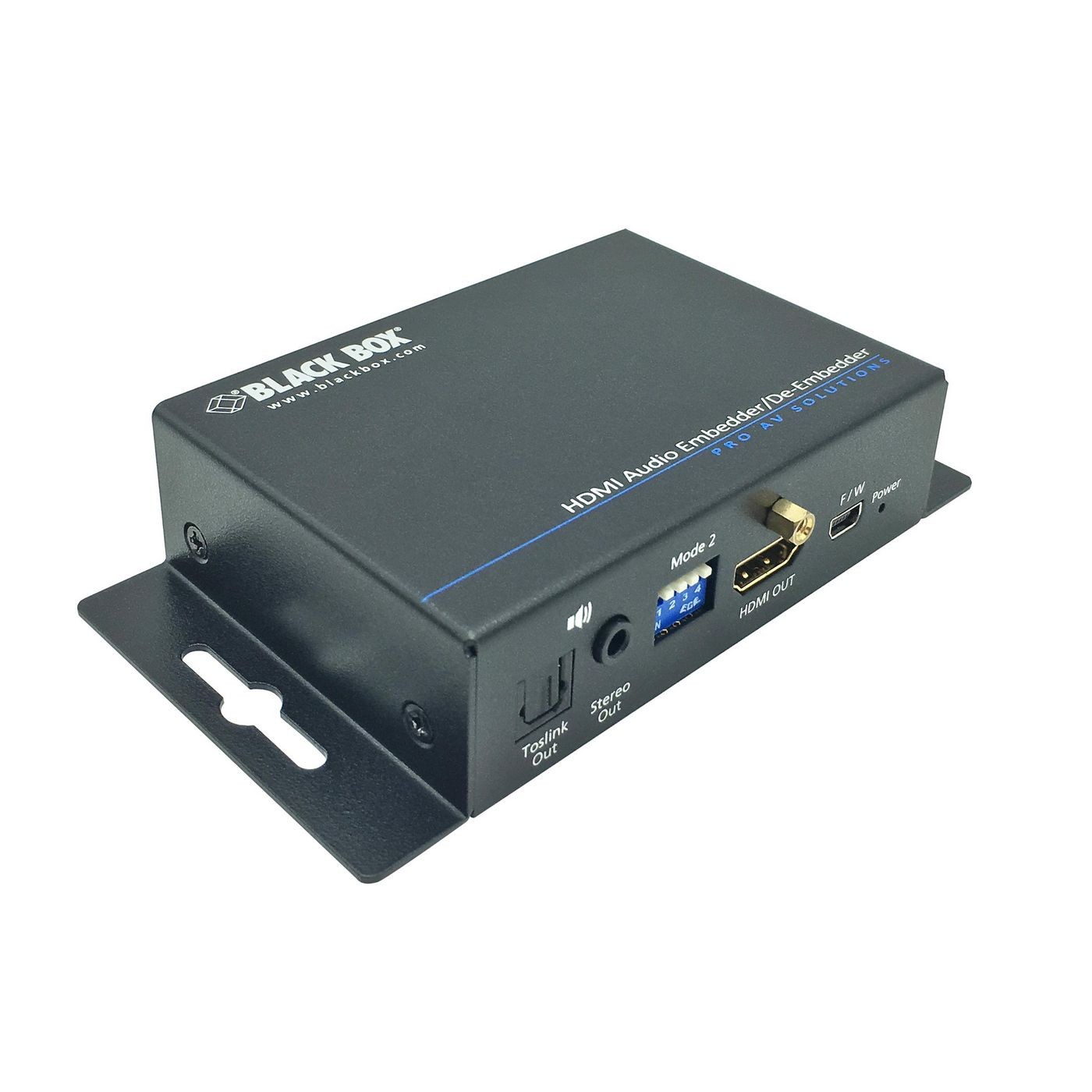 BLACK BOX 768724 AUDIO EMBEDDER AND DE-EMBEDDER, HDMI 2.0 AEMEX-HDMI-R2, 94 ~E~