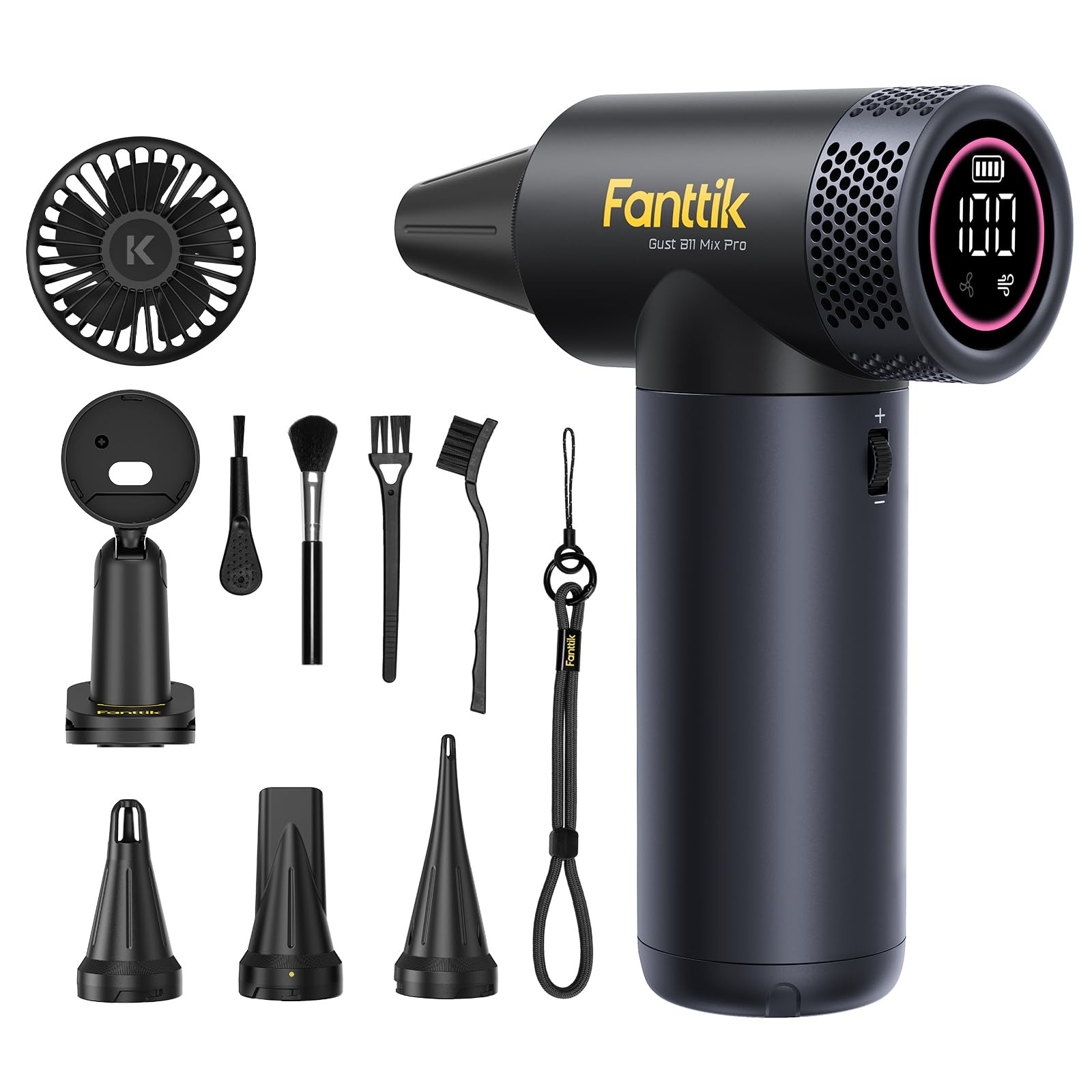 Fanttik Gust B11 Mix Pro 2-in-1 Electric Air Duster & Fan, 27.75Wh Grey