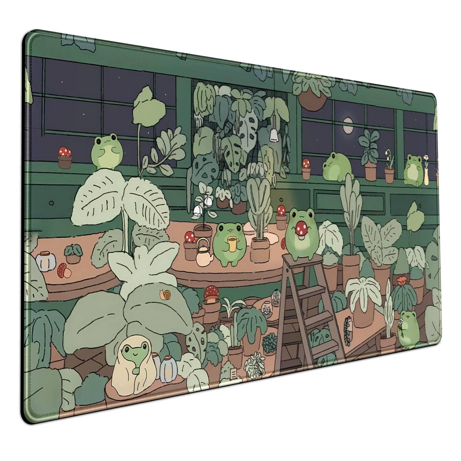Large Ergonomic Frog Mouse Mat - Waterproof & Non-Slip Desk Decor 31.5x15.7
