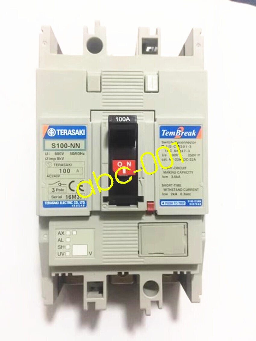 1pcs TERASAKI Circuit Breaker S100-NN 3P FC 100A